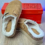 سابو شتوي مبطّن بالفرو للنساء - نعل عالي Plaka1 Cozy Sabot